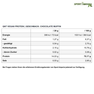 QNT Vegan Protein 500 g Beutel