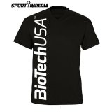 BioTech USA V-Neck T-Shirt Schwarz XXL